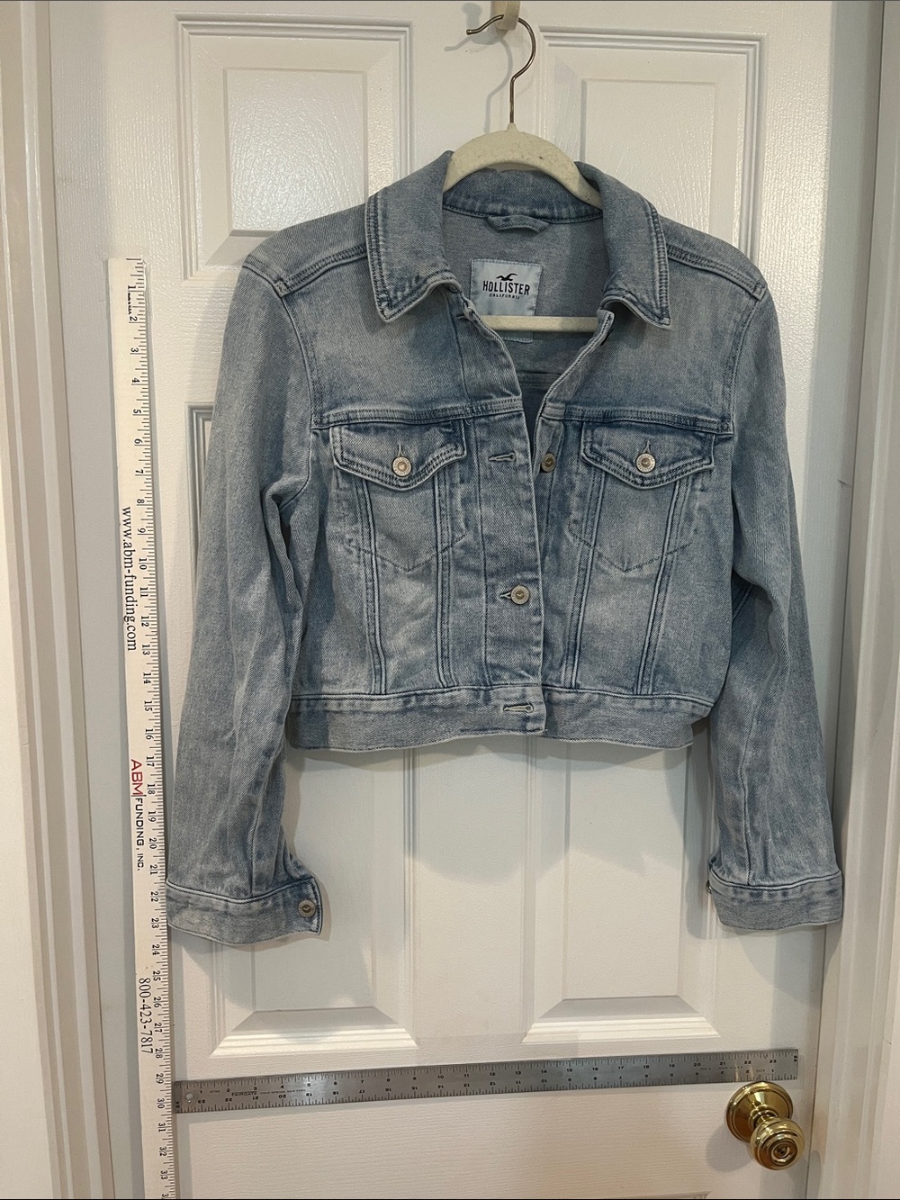 Hollister Light Wash Cropped Denim Jacket